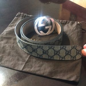 GG Supreme belt with G buckle 100% Authentic